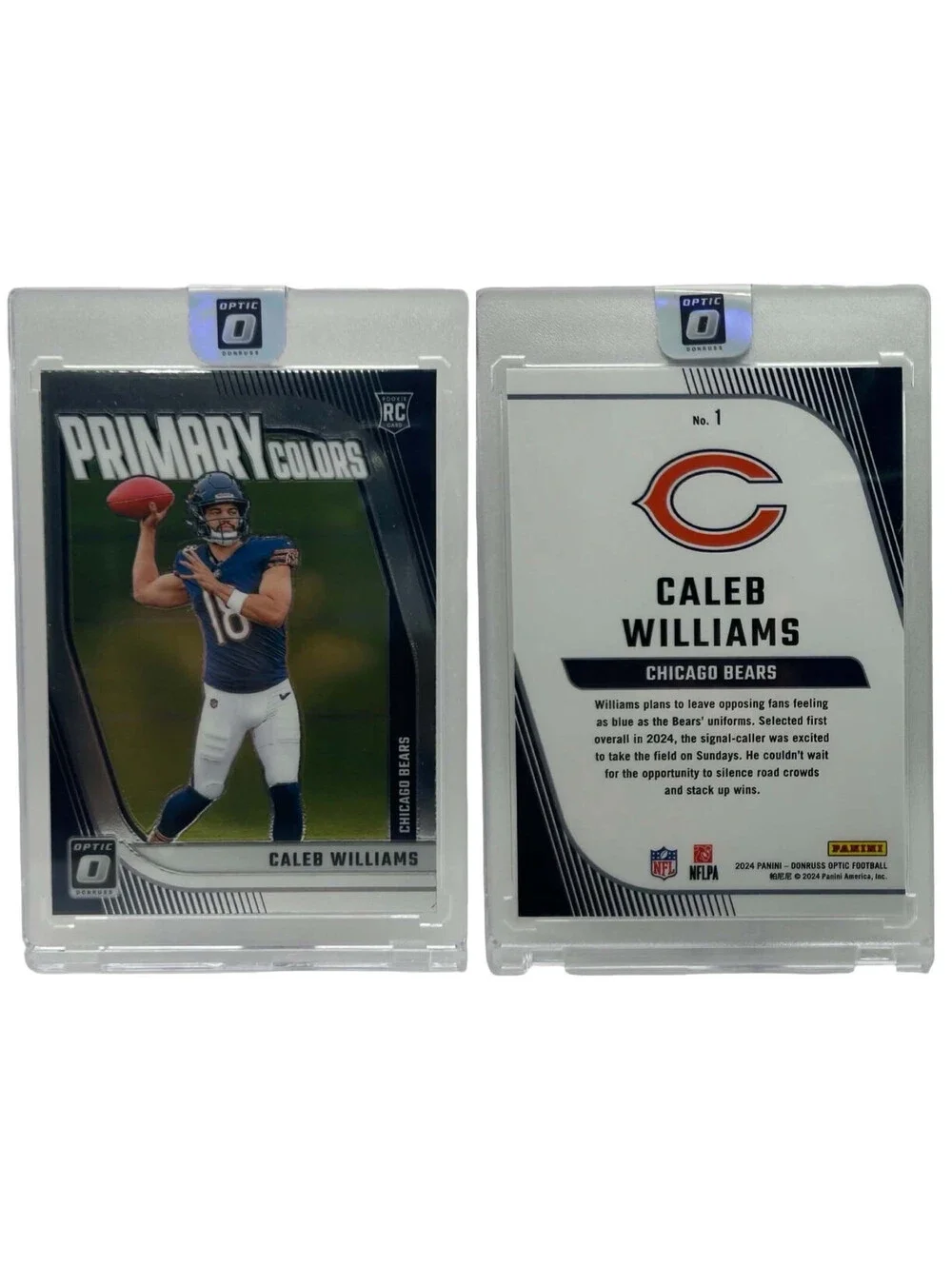 2024 Panini Donruss Optic #1 Rookie Primary Colors Caleb Williams Bears (RC)